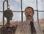 Self-Portrait with Skeleton Lovis Corinth